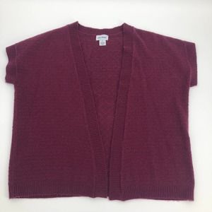 Vicki Wayne Cardigan Womens XL Sweater Open Plum